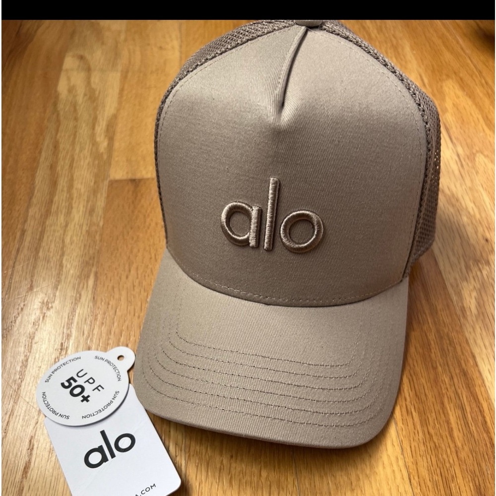 NWOT Alo Tan Mesh Trucker hat
